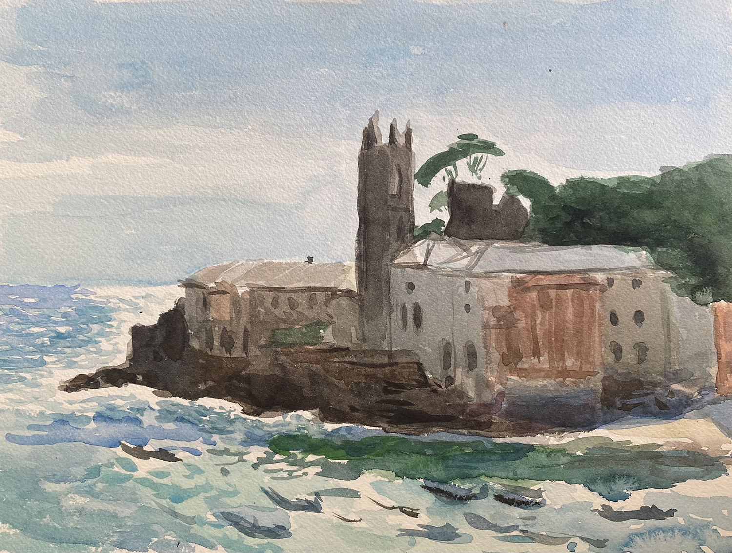 Bay of Silence, Sestri Levante, watercolour