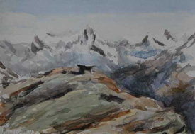 Stone seat, Saas Fee, Switzerland